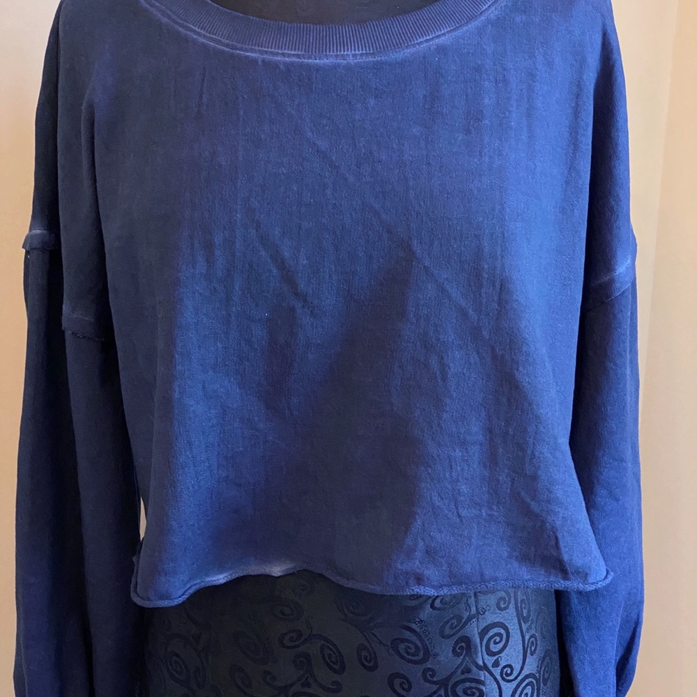 Anthropologie Saturday Sunday Navy Blue Sweetshirt